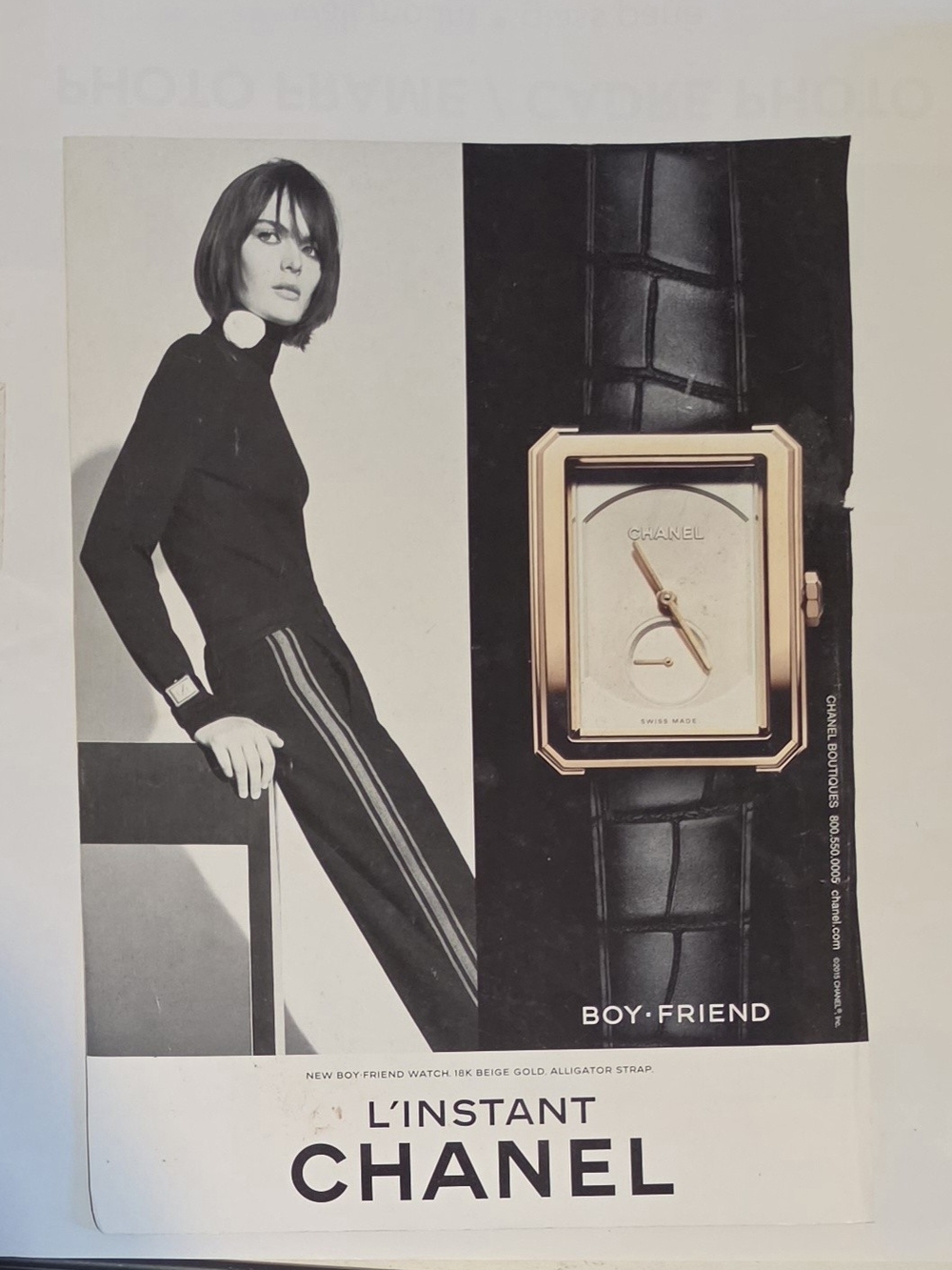 Authentic Vintage Chanel Boy·Friend Watch Magazine Print Ad – L’INSTANT CHANEL - Picture 1 of 1